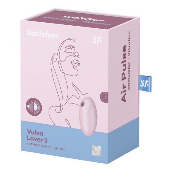 Вакуумний стимулятор з вібрацією Satisfyer Vulva Lover 3 Pink | Зображення 3