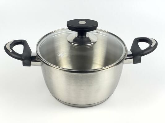Каструля з кришкою Best Seller LB-1816D 22х12.5 см 4.5 л срібляста
