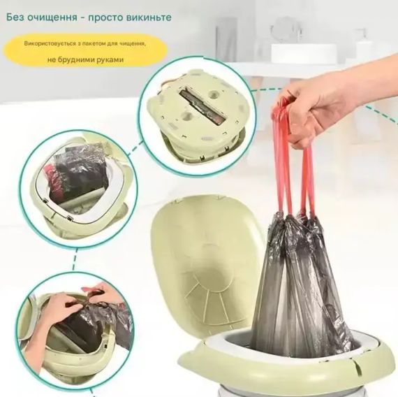 Портативный дорожный горшок для детей до 50 кг | Зображення 5