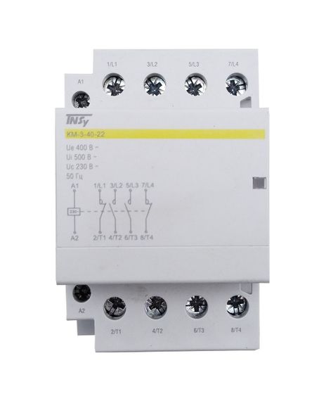 Контактор модульний КМ-3-40-22 40А 230AC 2NO-2NC 4р 3мод. Ny95503893 | Зображення 1