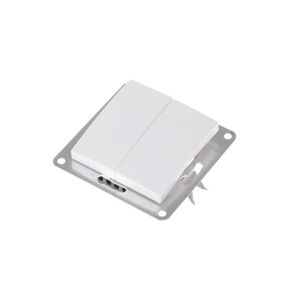 Выключатель двухклавишный белый NB-2V wh | Зображення 6