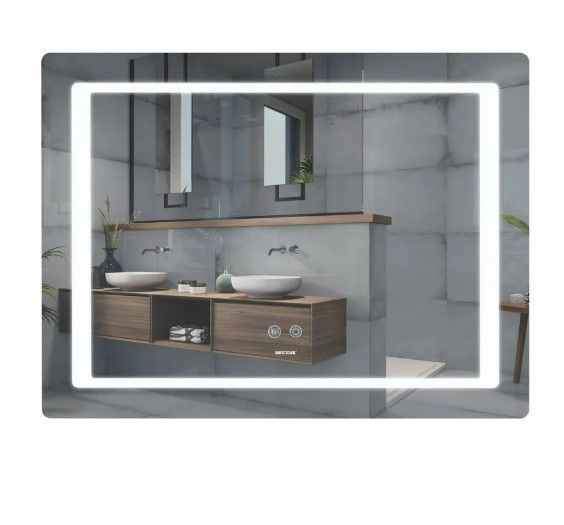 Дзеркало Mixxus STYLE MR13-90x70-REVERSE з LED Touch, Anti-fog, димером, регулюванням яскравості (MI6667)