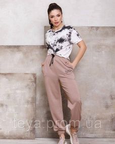 Спортивные штаны цвет бежевый размеры XL, L, M, S FI_002627