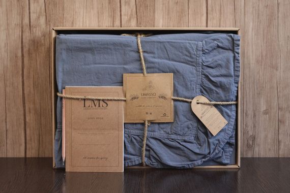 Постільна білизна Limasso Stonewashed Exclusive Ranforse 200 х 220 см Natural Grey | Зображення 3