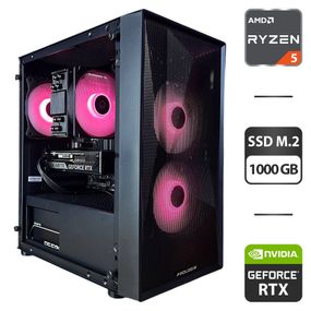 Збірка на замовлення: ігровий ПК Prologix E102 RGB Tower / AMD Ryzen 5 5600 (6 (12) ядер по 3.5 - 4.4 GHz) / 32 GB DDR4 / 1000 GB SSD M.2 / nVidia GeForce RTX 5060, 8 GB GDDR7, 128-bit / 650W