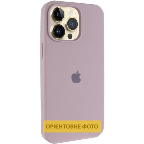 Чохол Silicone Case (AA) Logo with MagSafe для Apple iPhone 16 (6.1") Сірий / Lavender