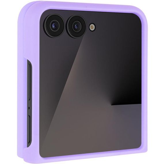 Чохол Foldables Silicone Cover Lakshmi (AAA) для Motorola Razr 50 Білий / White Бузковий / Dasheen