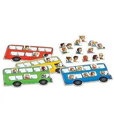 Детская настольная игра "Fun bus stop" ME-175, 4 автобуса и карточки пассажиров | Зображення 2