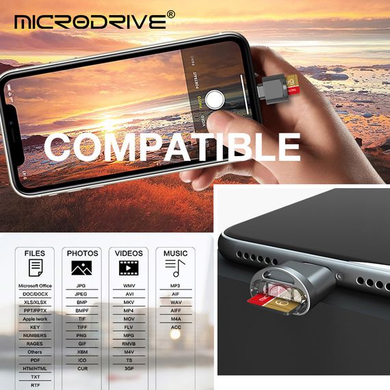 Кардридер с Type C на Micro-SD, TF, высокоскоростной чорный | Зображення 4