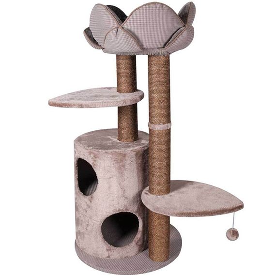 Игровой комплекс с когтеточкой для котов Flamingo Lotus, 48 см х 48 см х 110 см