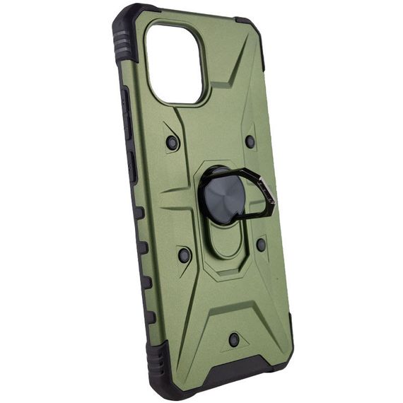 Ударопрочный чехол Pathfinder Ring для Samsung Galaxy A04 TPU+PC, Кольцо-держатель, Зеленый / Army green | Зображення 1