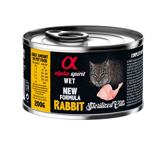 Корм Alpha Spirit Rabbit Sterilized Cat вологий із кроликом для стерилізованих котів 200 гр