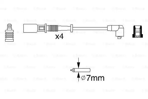 Комплект дротів запалювання FIAT PUNTO, FIAT CINQUECENTO, BOSCH (0986356754) | Зображення 4