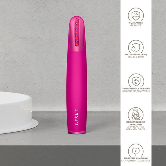 Пристрій для зміцнення і тонізації шкіри обличчя GESKE Skin Firming Wand 7в1 starlight, Малиновий | Зображення 2