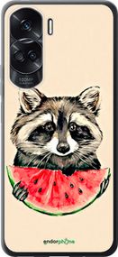 Чохол на Huawei Honor 90 Lite Єнотик з кавуном "4605u-3131-2448"