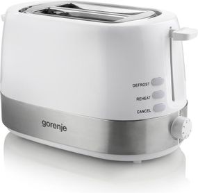Тостер Gorenje T850WE/ 720 Вт./ разморозка/ разогрев/ автоотключение/материал корпуса-пластик+металл/белый (T850WE)