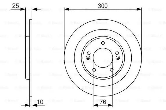Диск гальмівний HYUNDAI i40, BOSCH (0986479A46) | Зображення 4