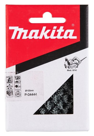 Щітка нейлонова для брашування 100х120 мм K120 для Makita 9741 (P-04444) | Зображення 3