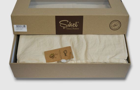 Постельное белье Sikel Stonewashed Soho 200 х 220 см Bej | Зображення 3