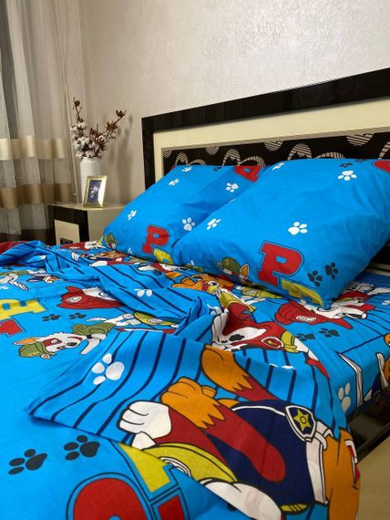 Комплект постельного белья Soft полуторный Щенячий патруль Трио Paw Patrol 150х215 см | Зображення 2