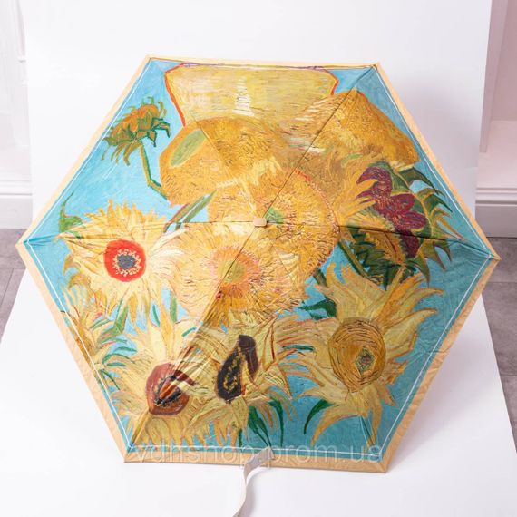 Зонт механический Ван Гога "Подсолнухи" прочный надежный из полиэстера диаметр 91 см HP-23-1M