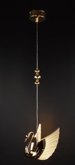 Люстра світлодіодна підвісна LED світильник для квартири на стелю лед 26563 Золото 30-150х17х18 см. | Зображення 6