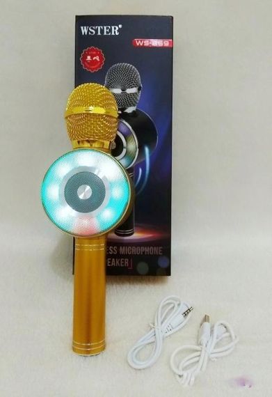 Караоке микрофон Wster WS-669 беспроводной микрофон с встроенным динамиком | Зображення 2