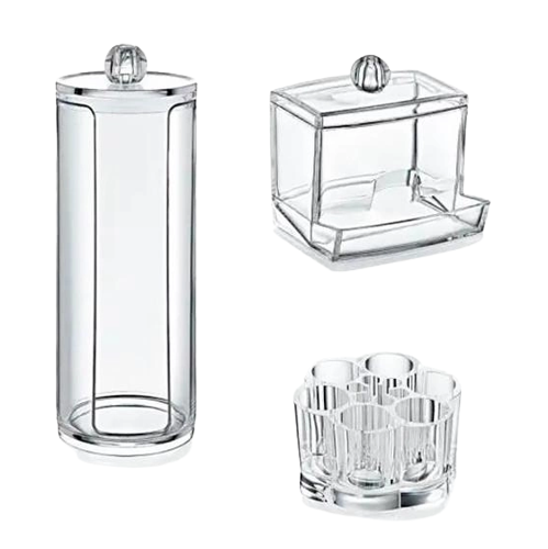 Набір органайзерів для ватних паличок,спонжей,пензликів ELIF