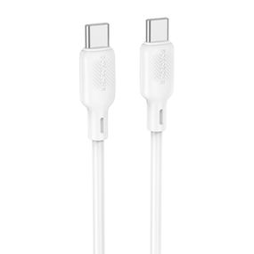 Дата кабель Borofone BX113 Lenny Type-C to Type-C 60W (1m) White