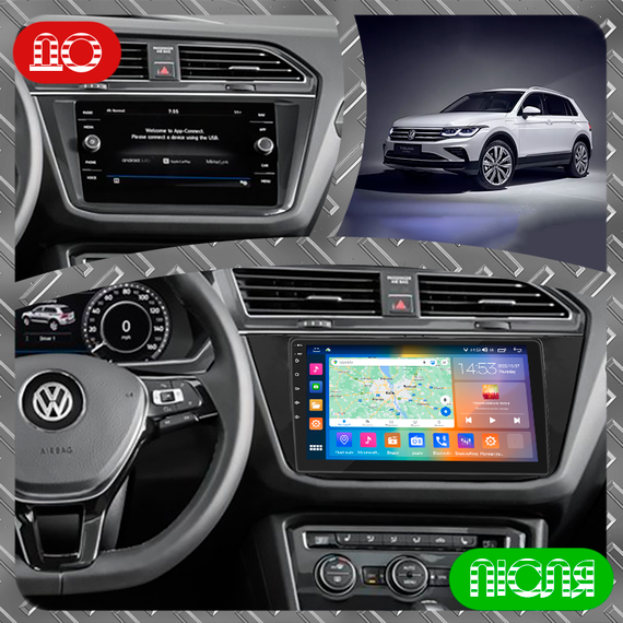 Штатная магнитола 10" Lesko для Volkswagen Tiguan II Рестайлинг 2020-н.в. 2/32Gb CarPlay 4G Wi-Fi GPS Prime | Зображення 2