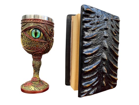 Подарунковий набір Келих 3D Око Зелений і Блокнот 3D «Жар Серця Дракона» | Зображення 1