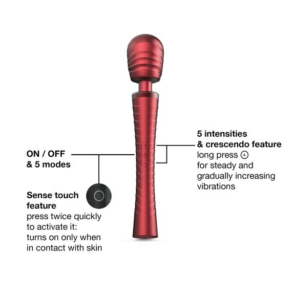 Вібромасажер MAN.WAND EDGY Velvet Red | Зображення 3