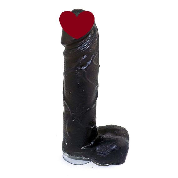Крафтовое мыло-член с присоской Чистий Кайф Black size L, натуральное sexstyle