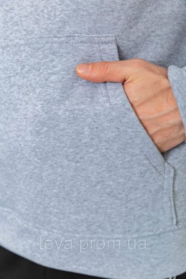 Худі чоловіче на флісі з капюшоном, колір світло-сірий, розмір L FA_008409 | Зображення 4