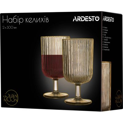 Набір келихів Ardesto Golden Moon 300 мл 2 шт (AR2630GM) | Зображення 2