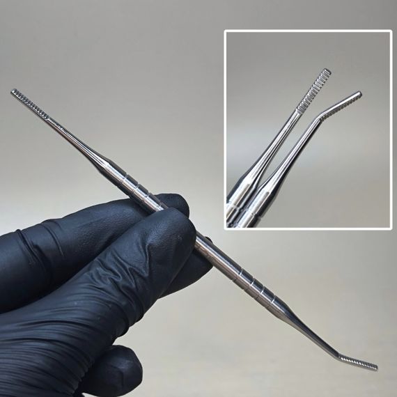 Изогнутый двусторонний рашпиль Эстет (кюретка-пилка) для педикюра (Украина)