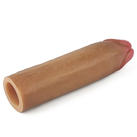 Насадка на пеніс Revolutionary Silicone Nature Extender 1.5, коричнева | Зображення 2