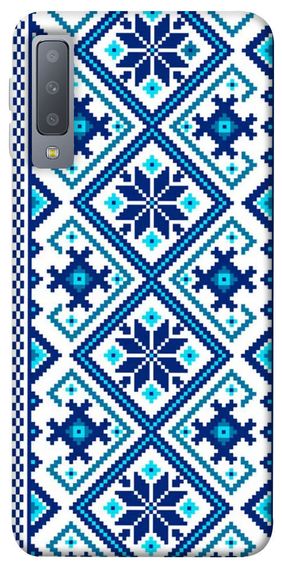 Чохол IBANAN Синя вишиванка для Samsung A750 Galaxy A7 (2018), Синій