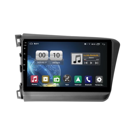 Штатна магнітола серії QIV Q1 під Honda Civic 9 FB FK FD 2011-2015 9 дюймів
