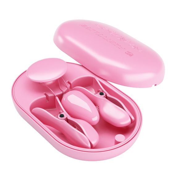 Затискачі для сосків Pretty Love Surprise Box з електростимуляцією, рожевий Sex Aura | Зображення 2
