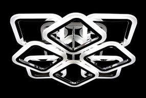 Люстра світлодіодна стельова LED світильник для квартири на стелю лед з пультом 25752 Хром 11х50х50 см.