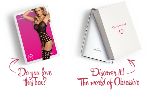 (SALE) Бодістокінг Obsessive Bodystocking G310 S/M/L, топ, панчохи, підв’язки, круглі вирізи sexstyle | Зображення 7