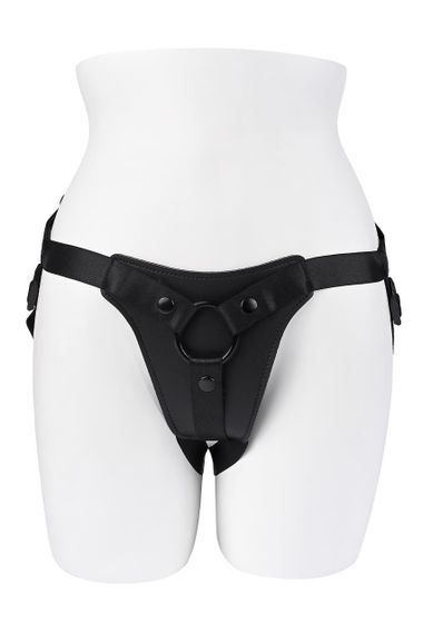 Трусики-ремни для страпона Gender X черные sexstyle | Зображення 1