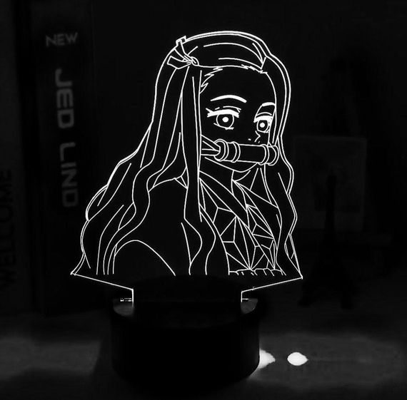 Акриловый светильник-ночник Nezuko Kamado 4 белый tty-n002162