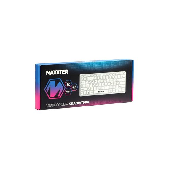 Клавіатура Maxxter KBW-C01S-UA Wireless UA White (KBW-C01S-UA) | Зображення 4