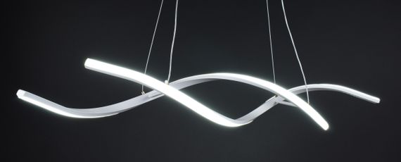 Люстра світлодіодна підвісна LED світильник для квартири на стелю лед 27457 Білий 25-100х14х120 см. | Зображення 7