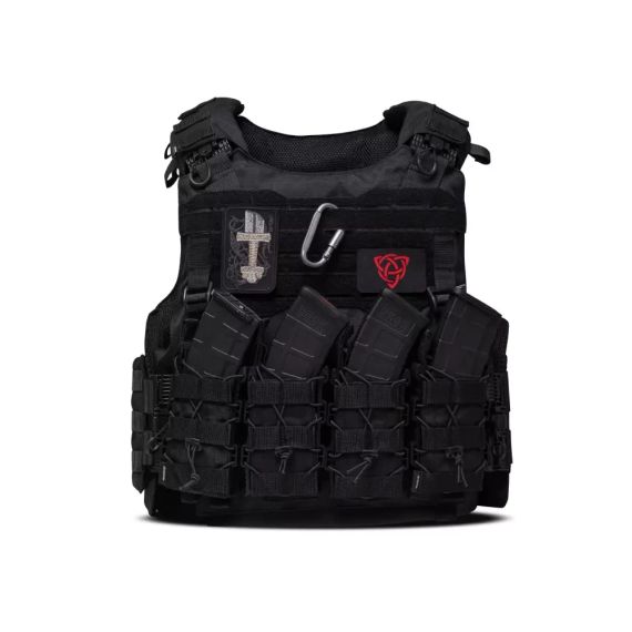 Плитоноска IBV Ukrarmor аналог IOTV, бронежилет-носій Cordura 1000 MOLLE, військова плитоноска ЗСУ, страйкбол, колір Чорний | Зображення 4