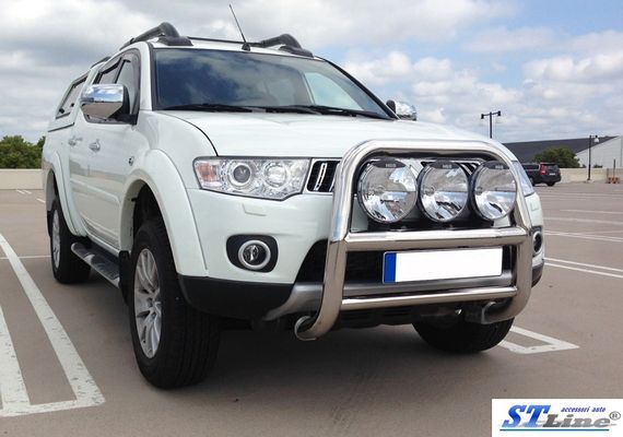 Кенгурятник WT018 (нерж.) для Mitsubishi L200 2006-2015 рр | Зображення 1