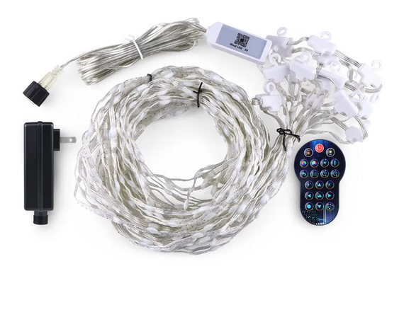 Смарт гірлянда штора 2*2 м 400 LED RGB, керування телефоном чи пультом (SFK-07) | Зображення 2