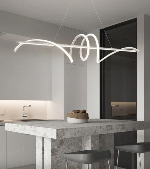 Люстра світлодіодна підвісна LED світильник для квартири на стелю лед 27337 Білий 30-100х20х100 см.